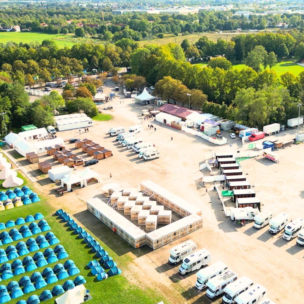 Oktoberfest Wiesn Camp Lodge München Exterior foto